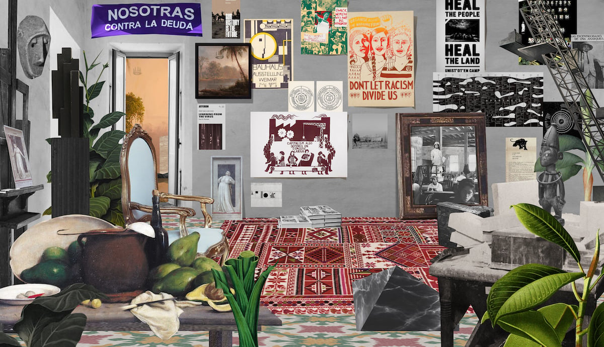 "A feminist room" collage by WAI Architecture Think Tank  